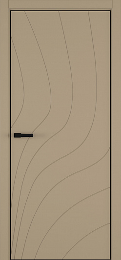 ART Lite-Du - Размер полотна: 800x2000, Цвет: Бежевый, Кромка: ALU Black, Комплектность: Только полотно