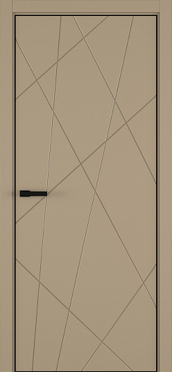 ART Lite-Chaos - Размер полотна: 900x2000, Цвет: Бежевый, Кромка: ALU Black, Комплектность: Только полотно