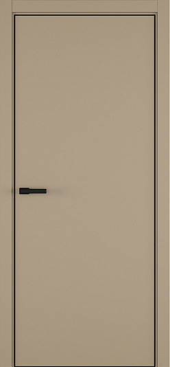 ART Lite-Elen - Размер полотна: 900x2000, Цвет: Бежевый, Кромка: ALU Black, Комплектность: Только полотно