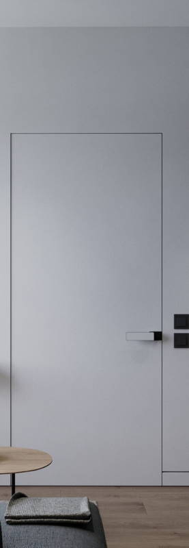 Скрытая дверь - Кромка: ABS в цвет, Комплект Invisible: Дверное полотно, Размеры в наличии: 2000
